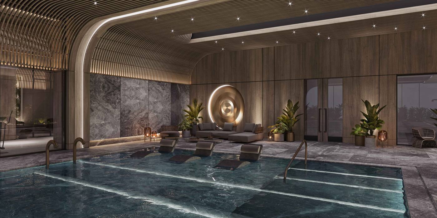 داپ ینی لِوِنت — حیاط داخلی با دیوارهای سنگی